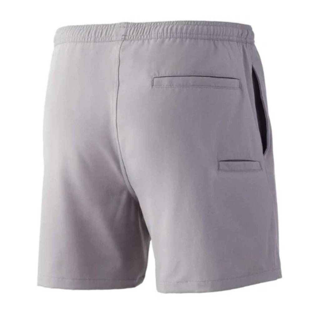 Huk Fishing In And Out Of Water Gray Shorts with Blue Drawstring Mens Medium - Picture 2 of 8
